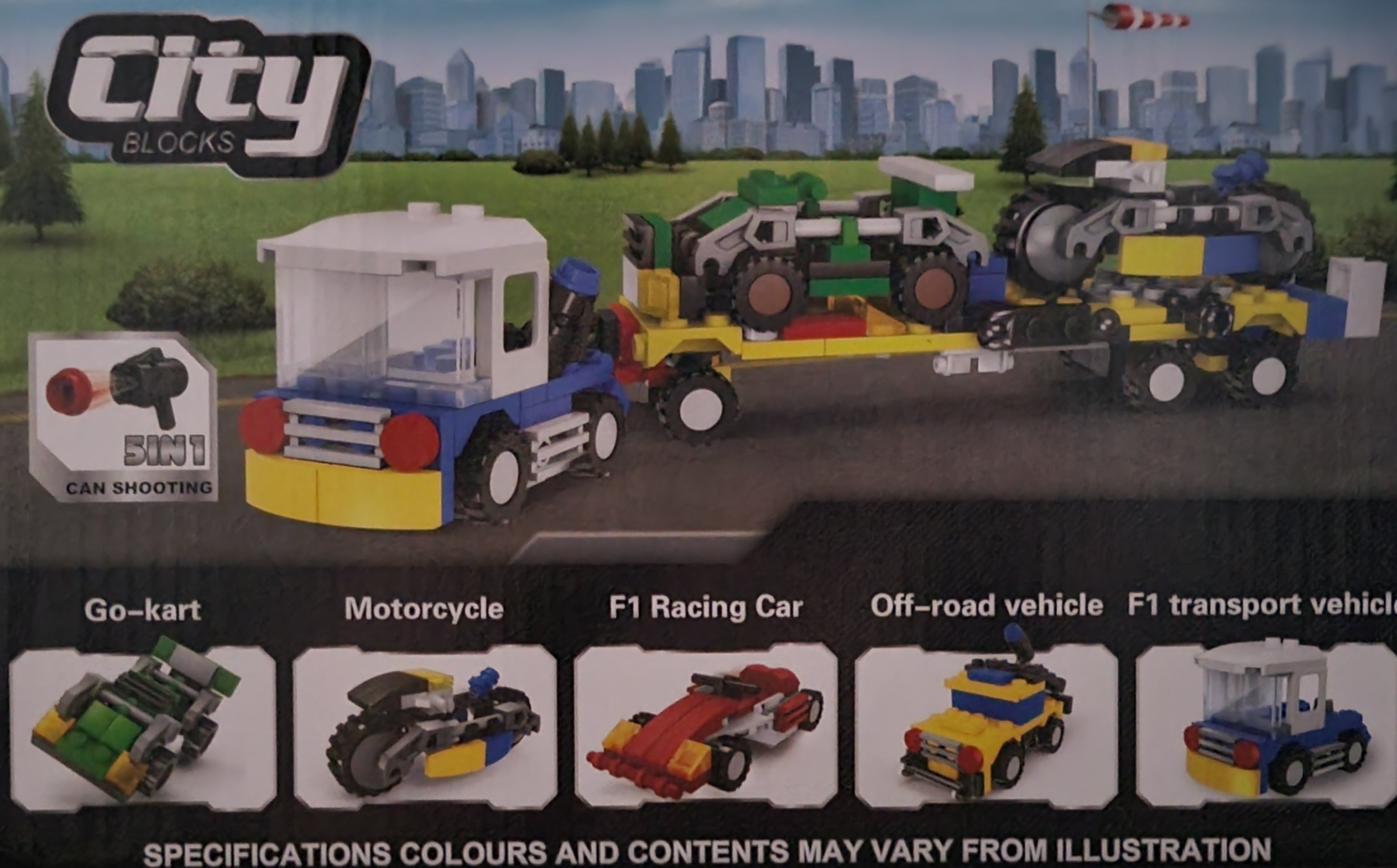 5 Mini Vehicle Brick Kits Build Your Own Transporter