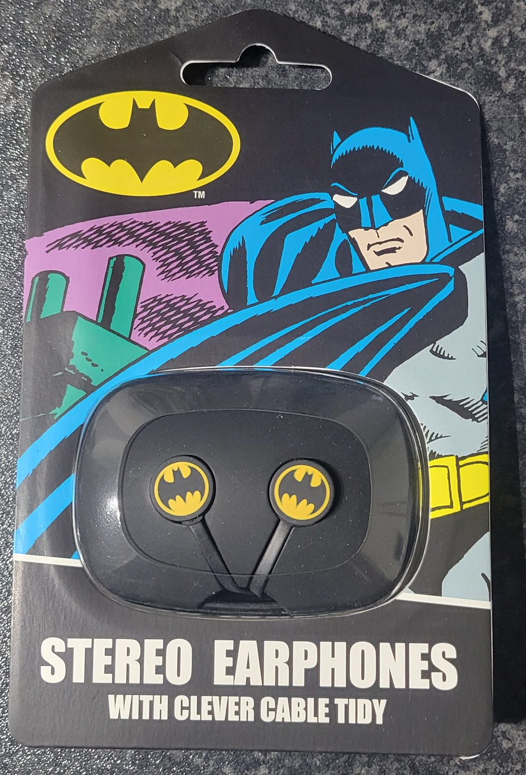 BatMan Earbud Earphones Headphones Mic