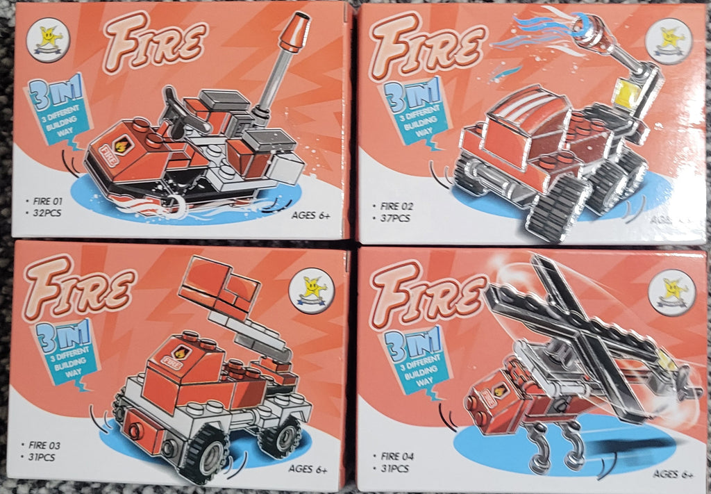 Ambulance Vehicles 3 in 1 Vehicles - 1 Box 3 Different Ways - Brick Sets