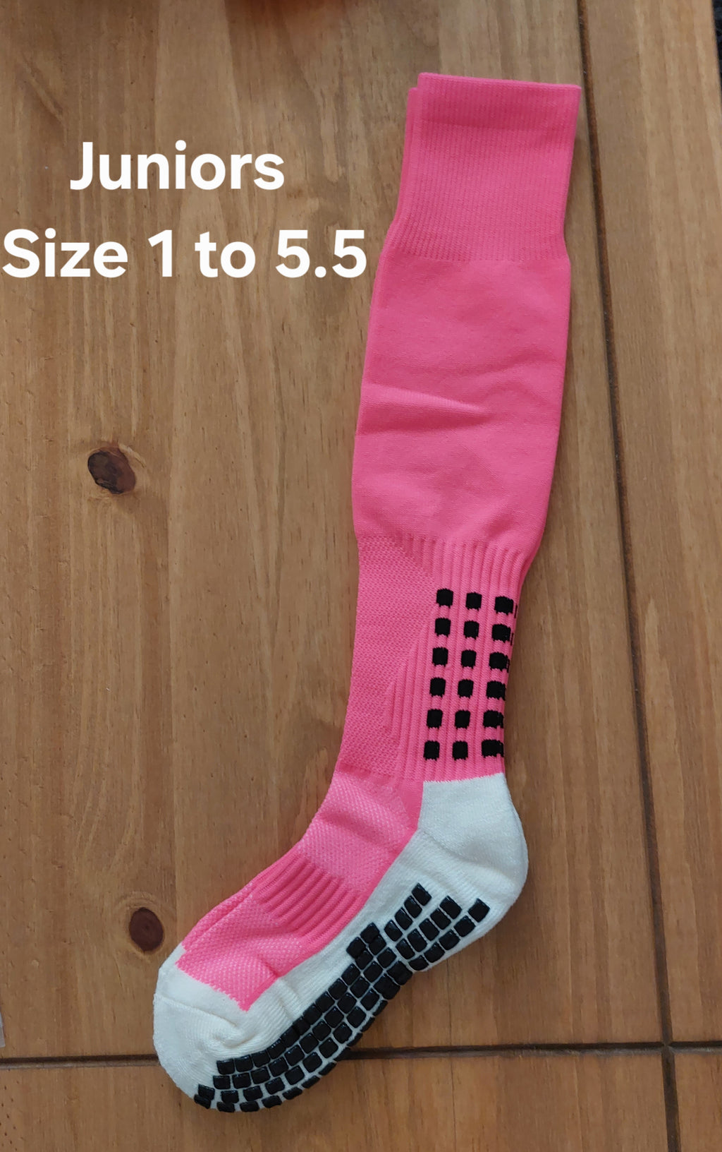 Long Junior Football Grip Socks New Size 1 to 5.5