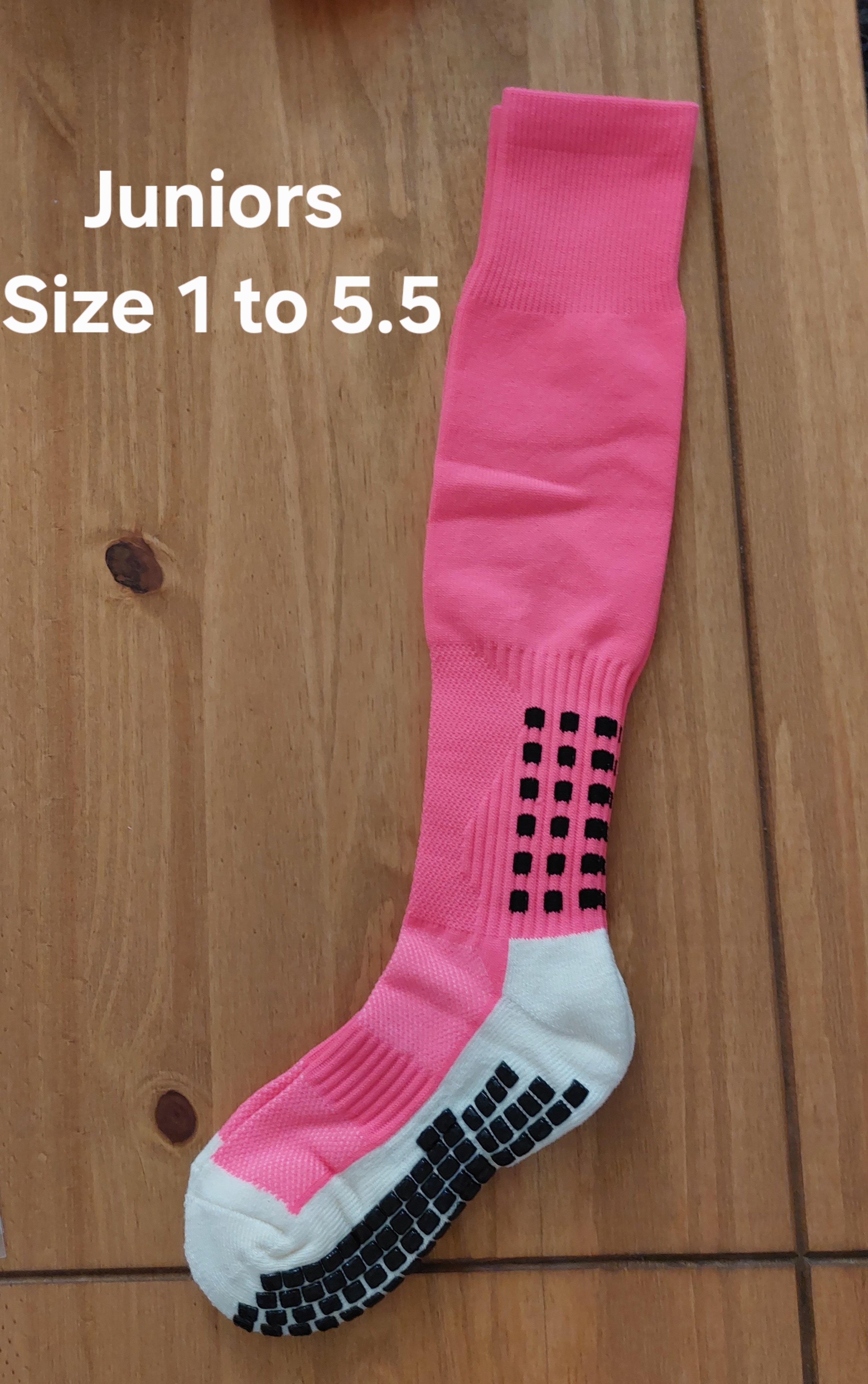 Long Junior Football Grip Socks New Size 1 to 5.5