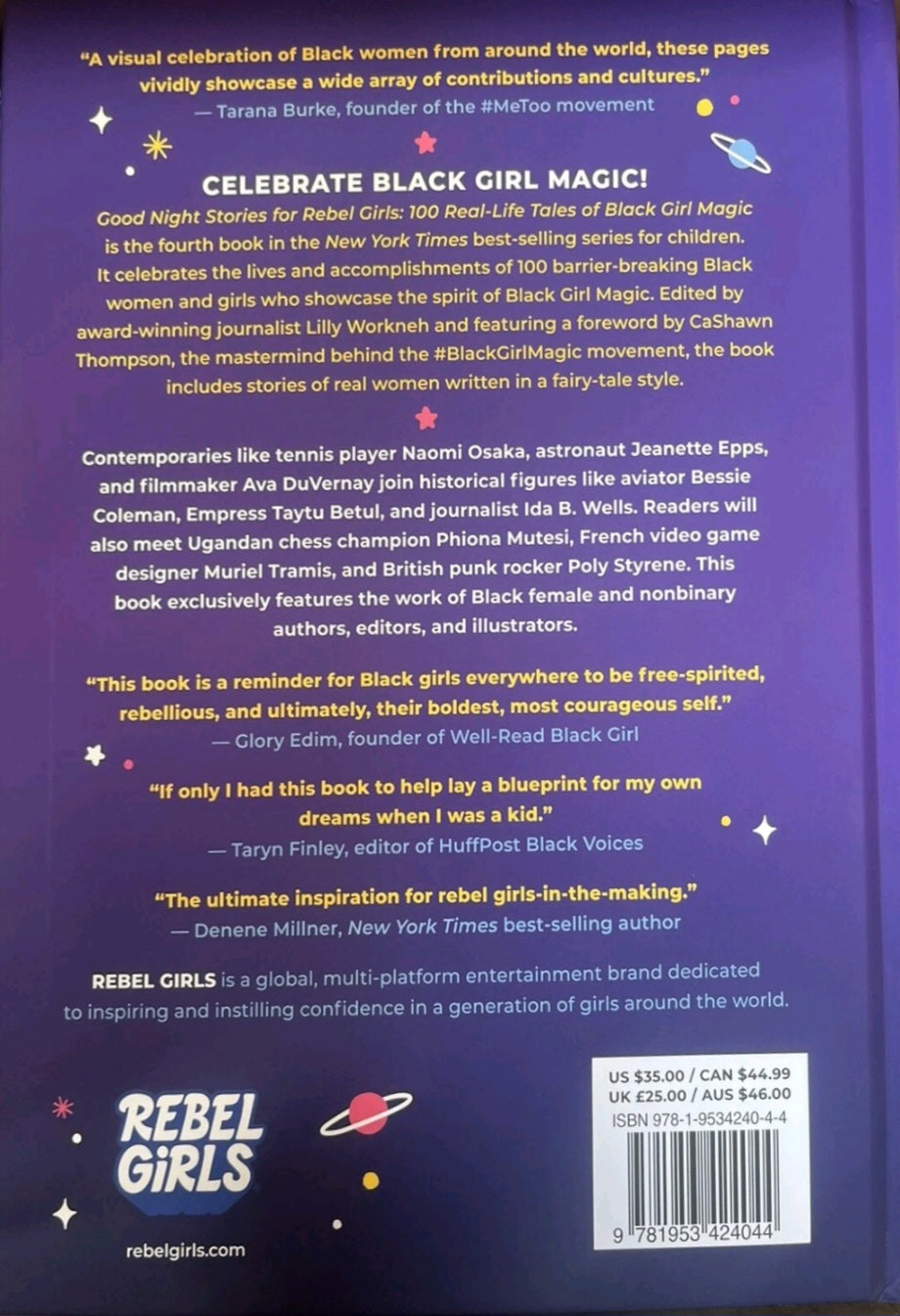 Good Night Stories for Rebel Girls 100 Real-Life Tales of Black Girl Magic 4 ...