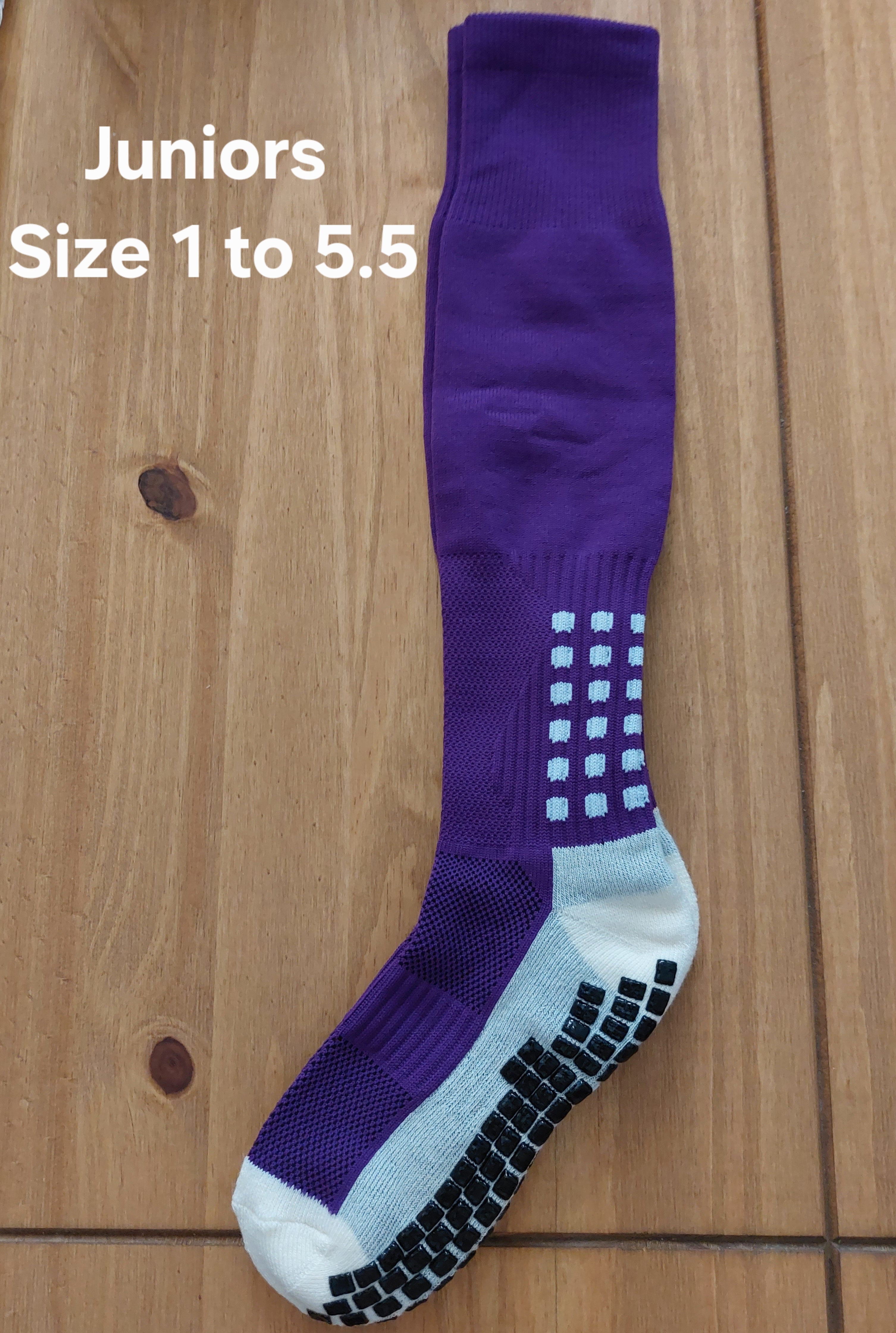 Long Junior Football Grip Socks New Size 1 to 5.5