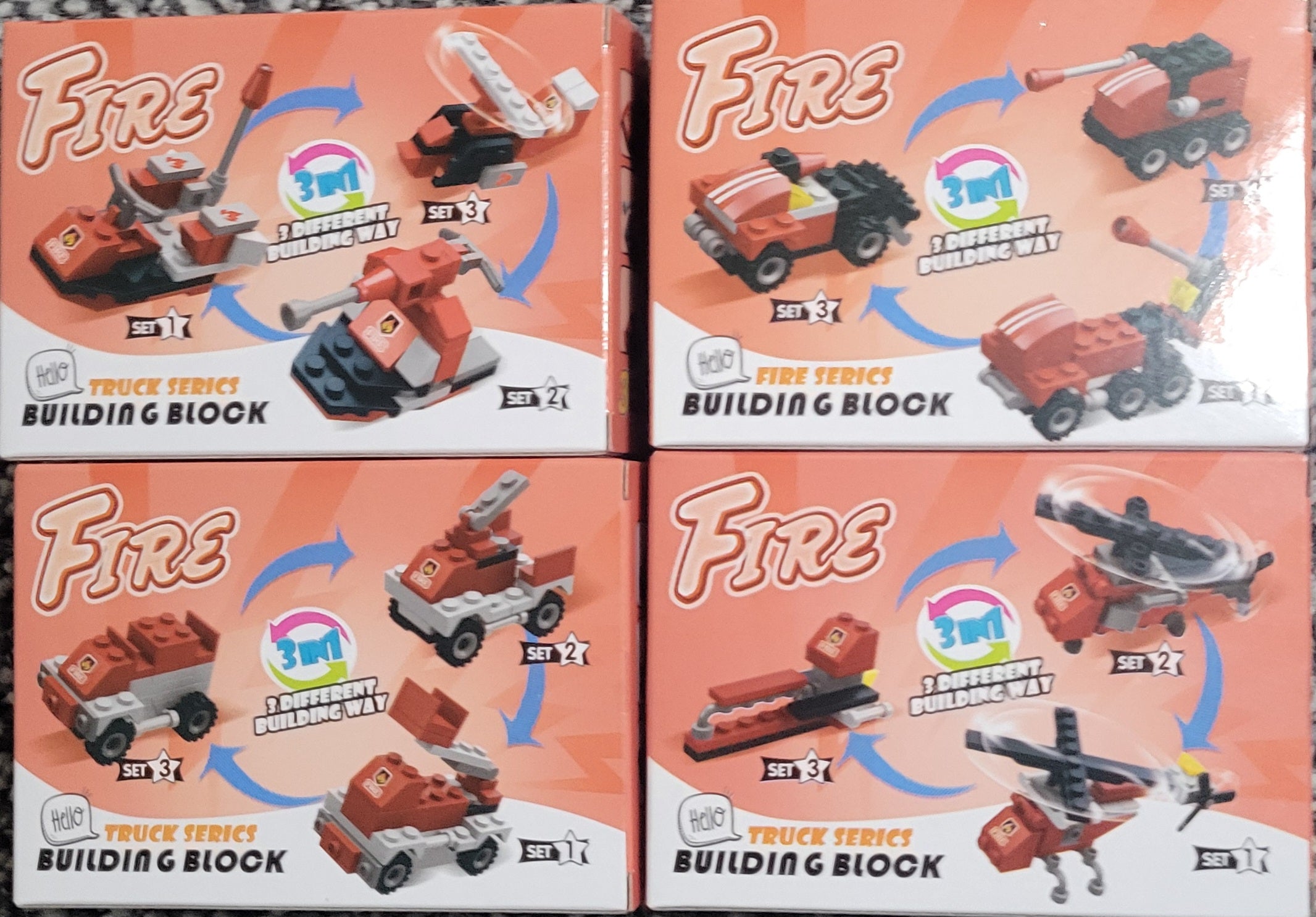Ambulance Vehicles 3 in 1 Vehicles - 1 Box 3 Different Ways - Brick Sets