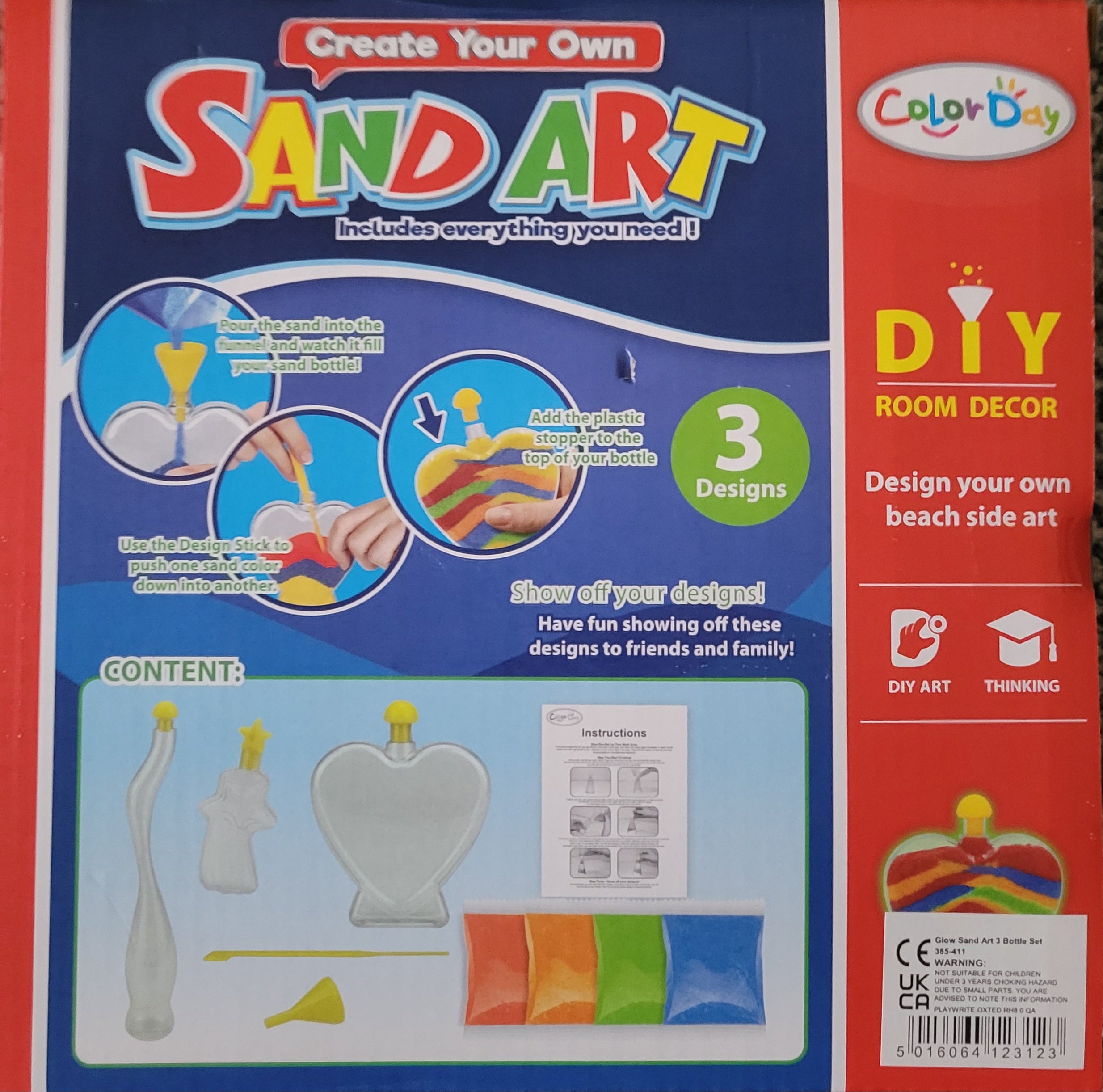 Playwrite Sand Art 3 Bottle Glow Set