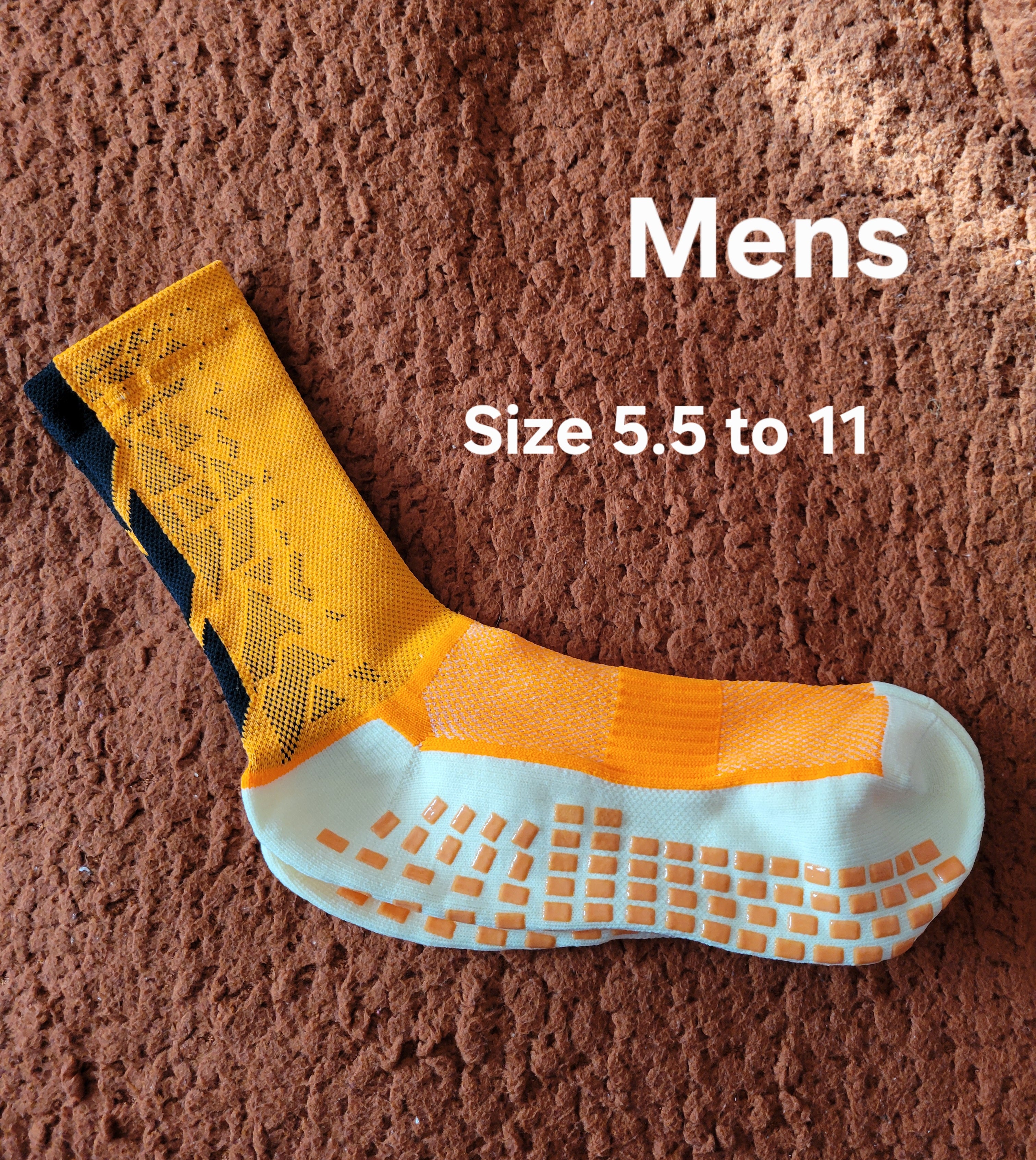 Mens Grip Football Shorter Socks One Size 5.5 to 11