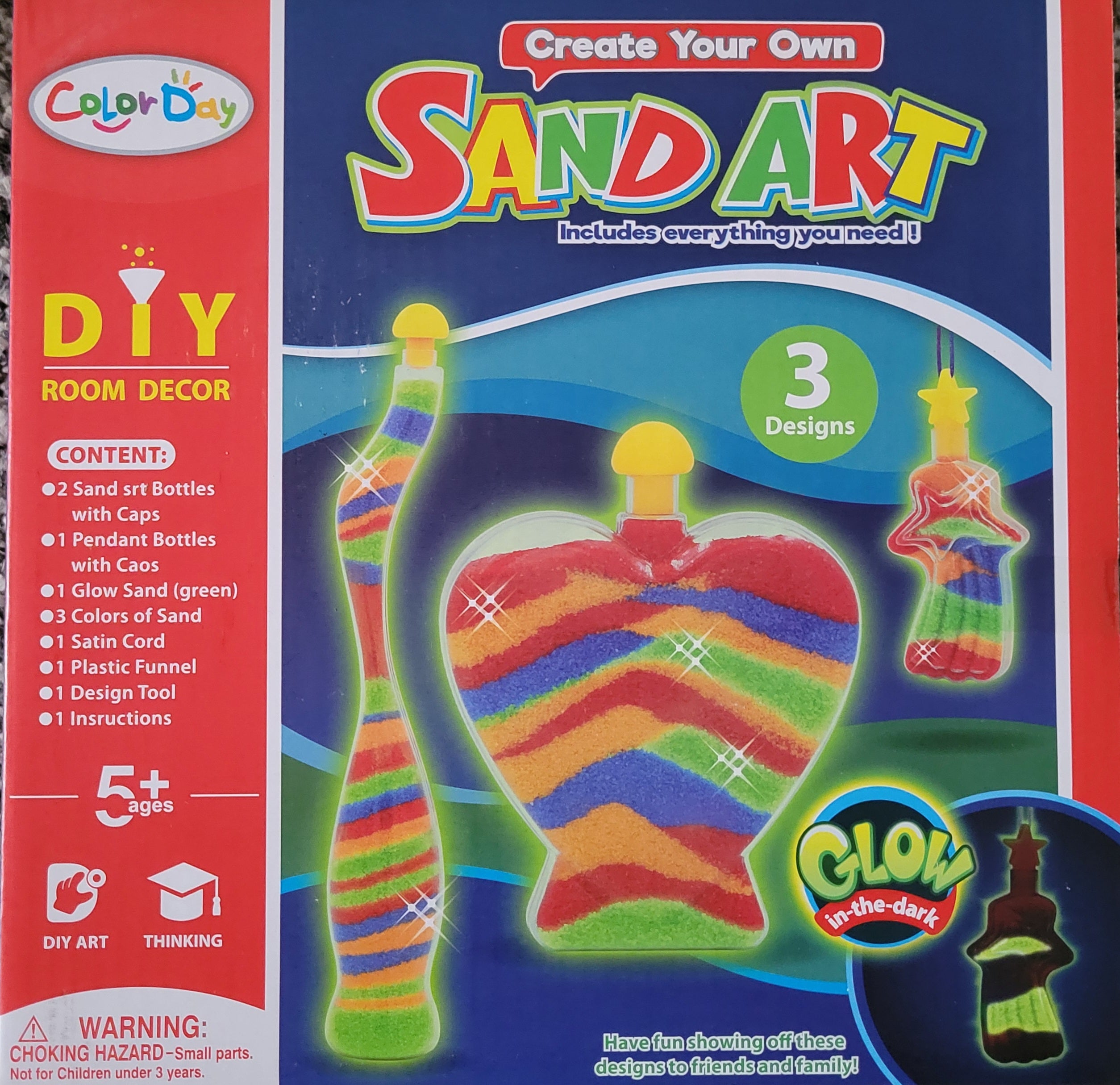 Playwrite Sand Art 3 Bottle Glow Set