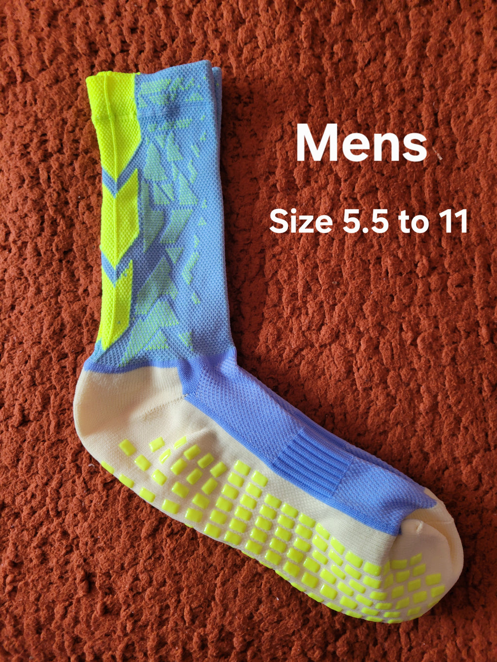 Mens Grip Football Shorter Socks One Size 5.5 to 11