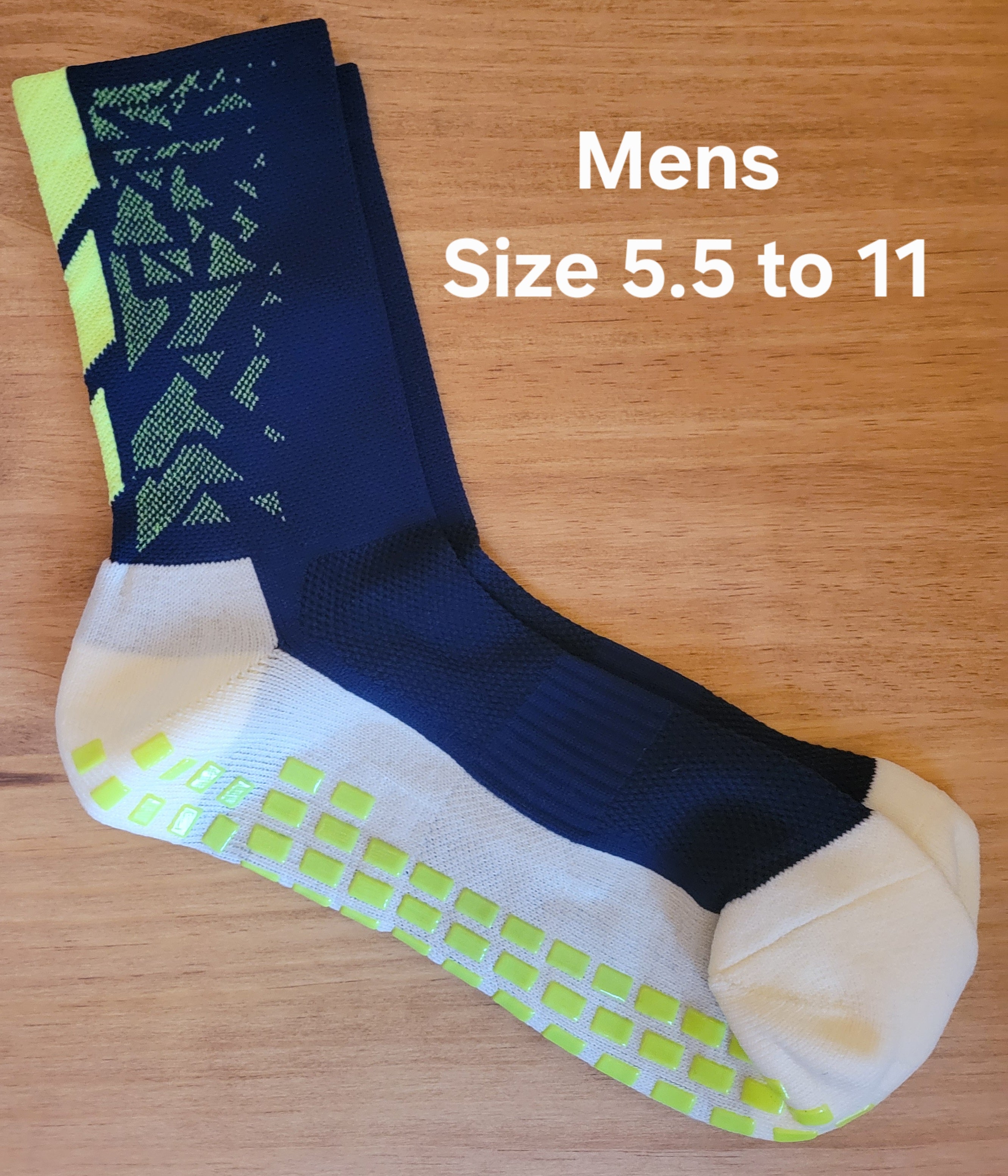 Mens Grip Football Shorter Socks One Size 5.5 to 11
