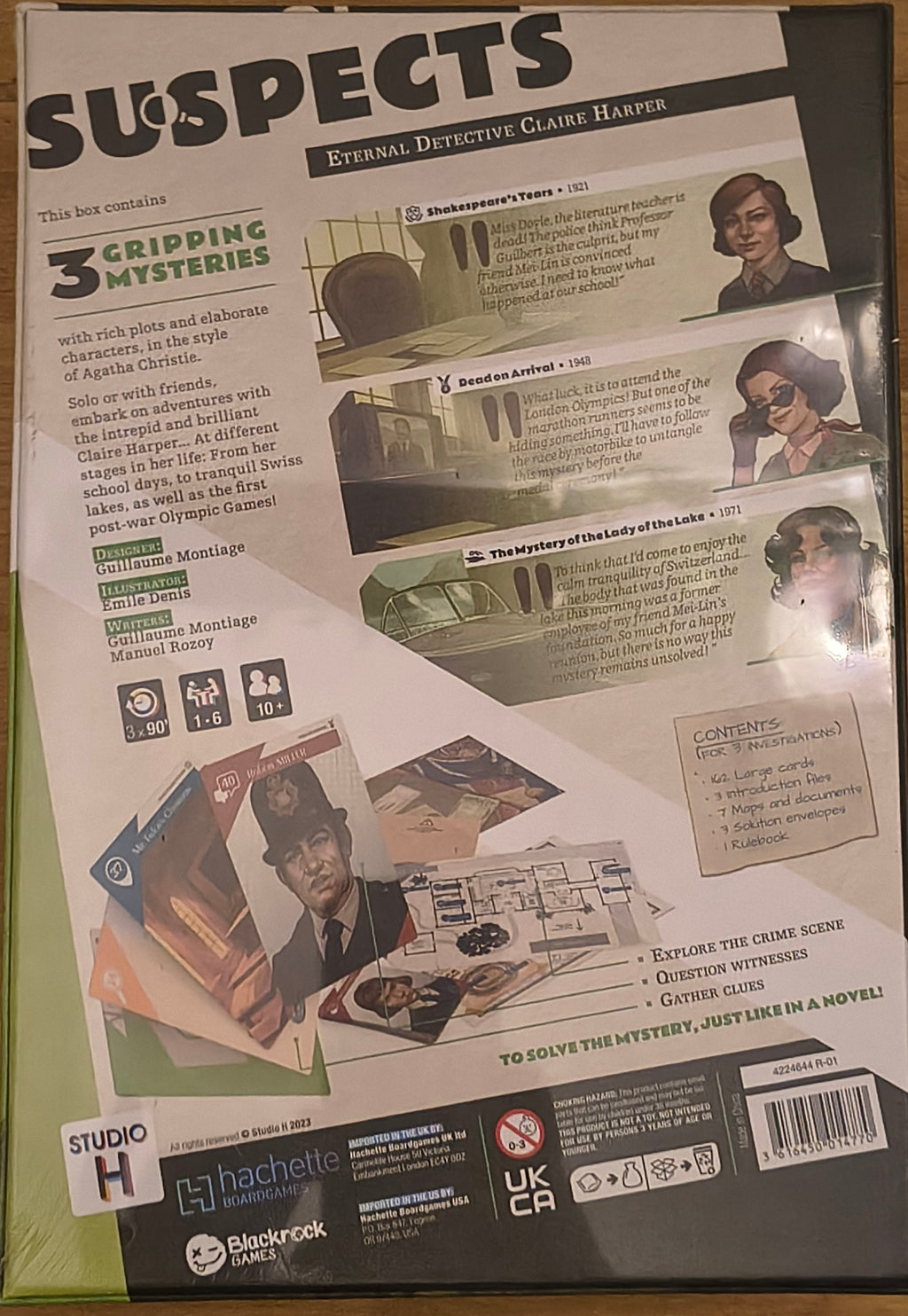 Suspects Eternal Detective Claire Harper murder mystery board game