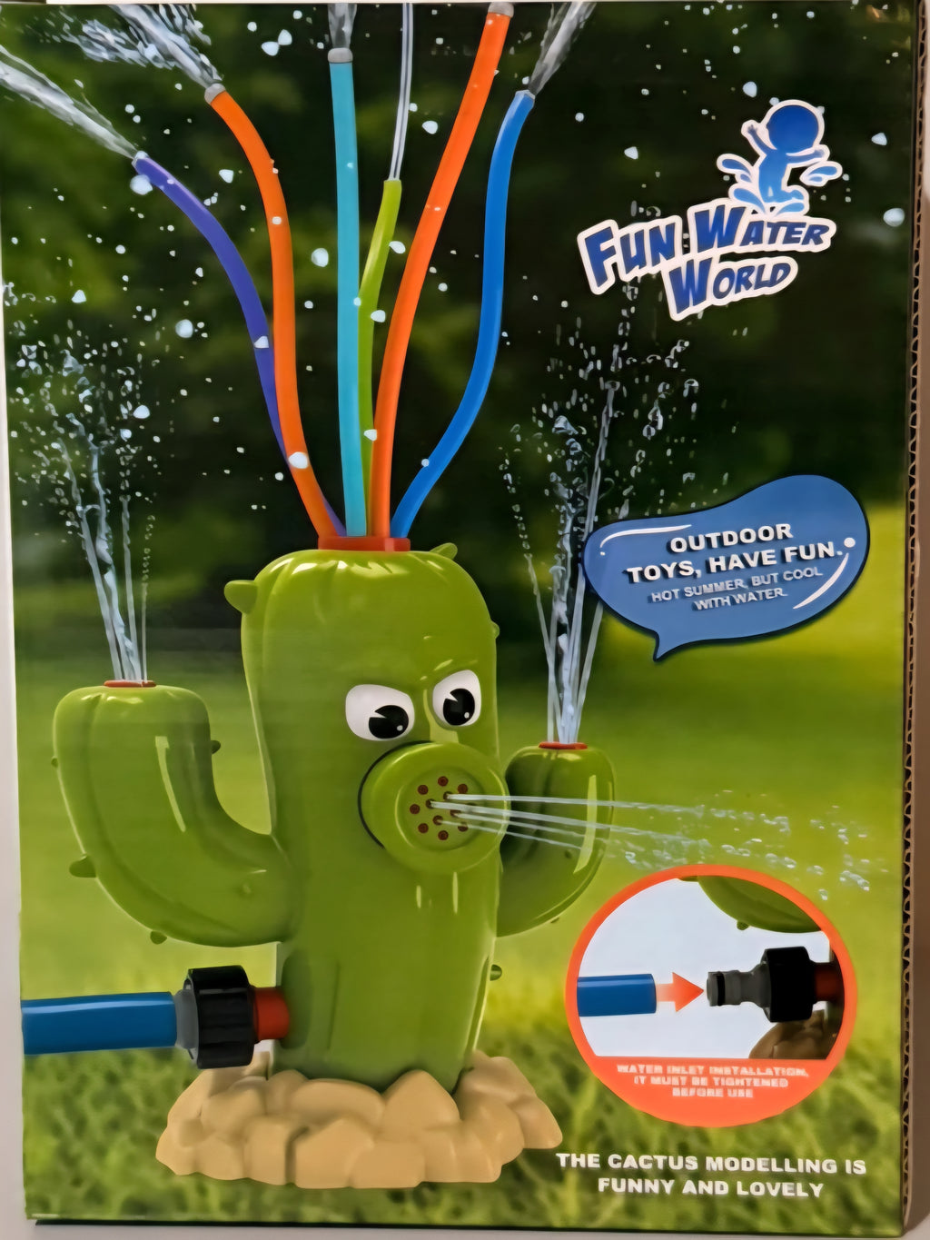 Cactus Cartoon Sprinkler Outdoor Water Atomizer Toy Water Toy