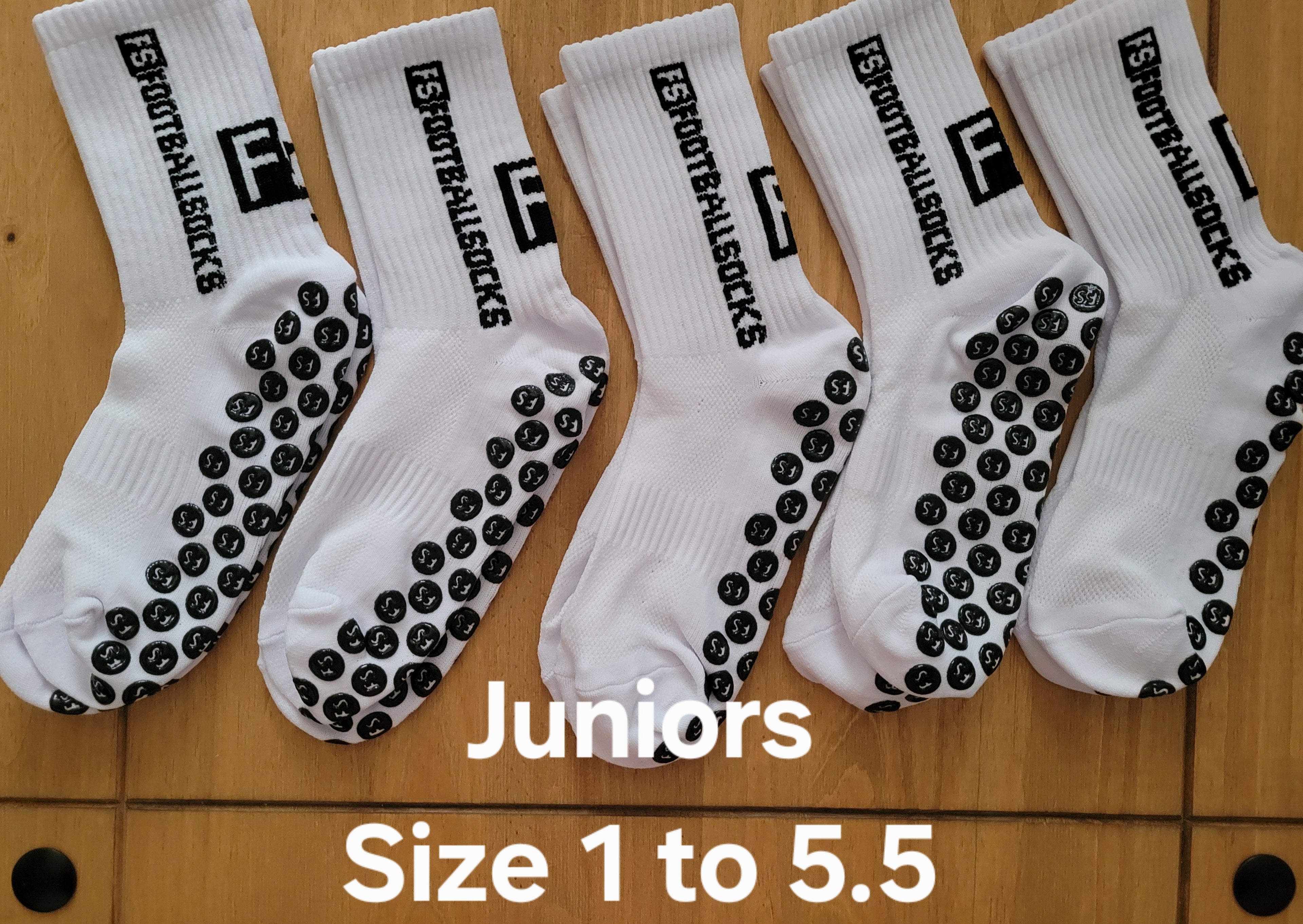 Junior FootBall Grip Socks Size 1 to 5.5