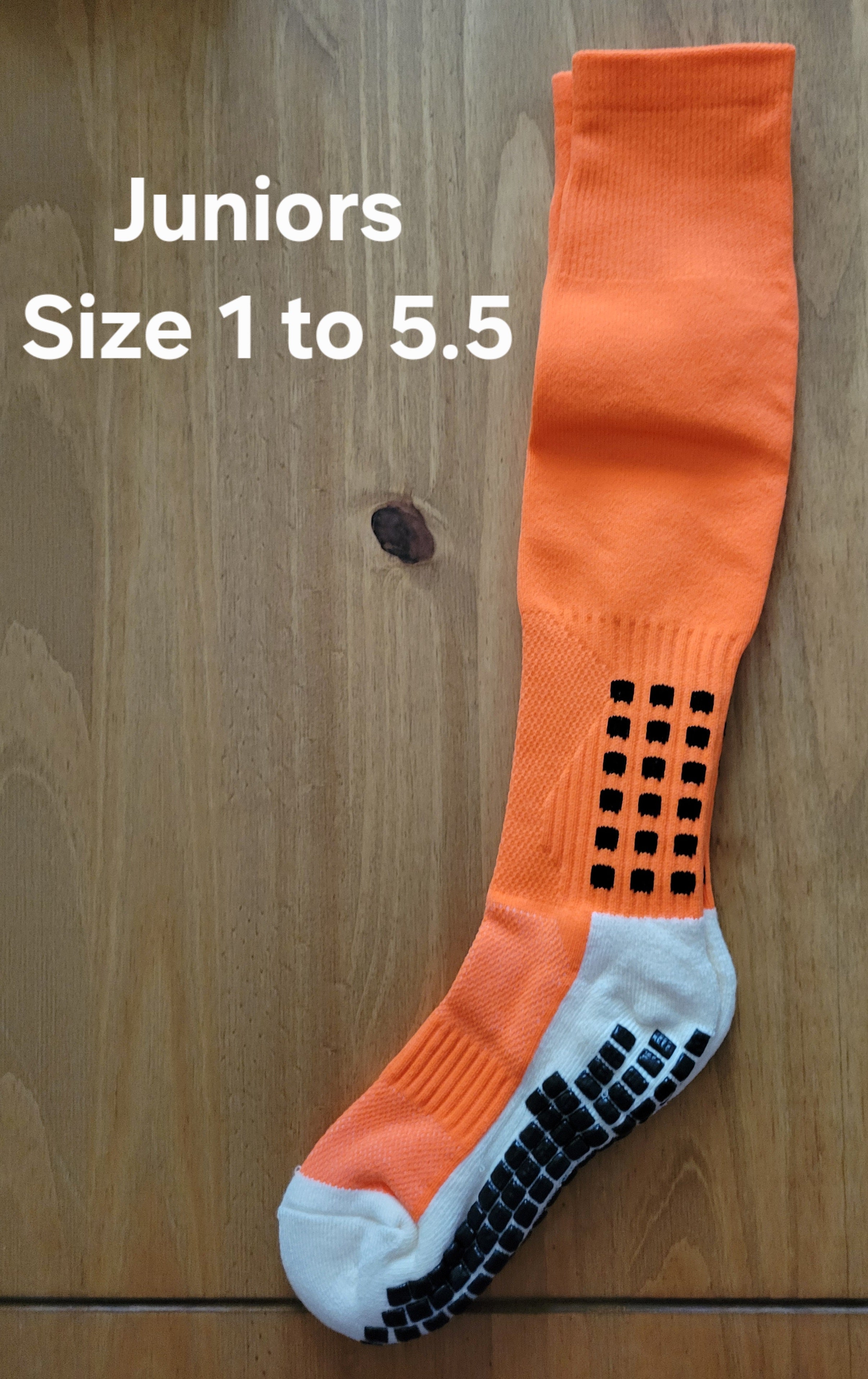 Long Junior Football Grip Socks New Size 1 to 5.5