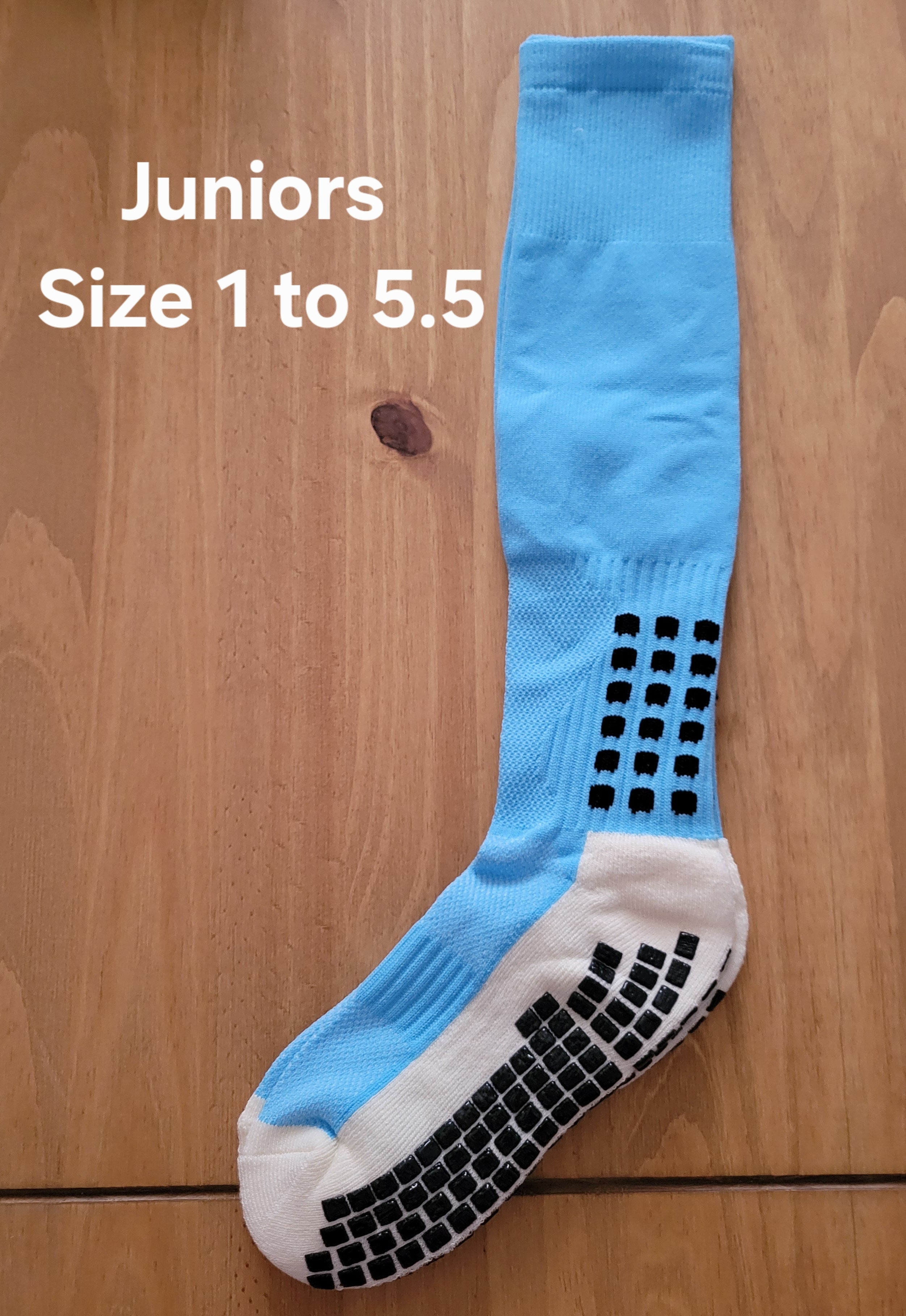 Long Junior Football Grip Socks New Size 1 to 5.5