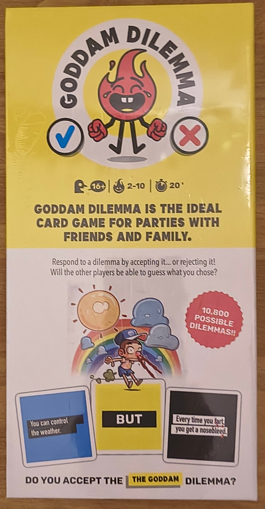 Goddam Dilemma Lumberjack Studios Hachette Boardgame Party Game NEW & SEALED 16+
