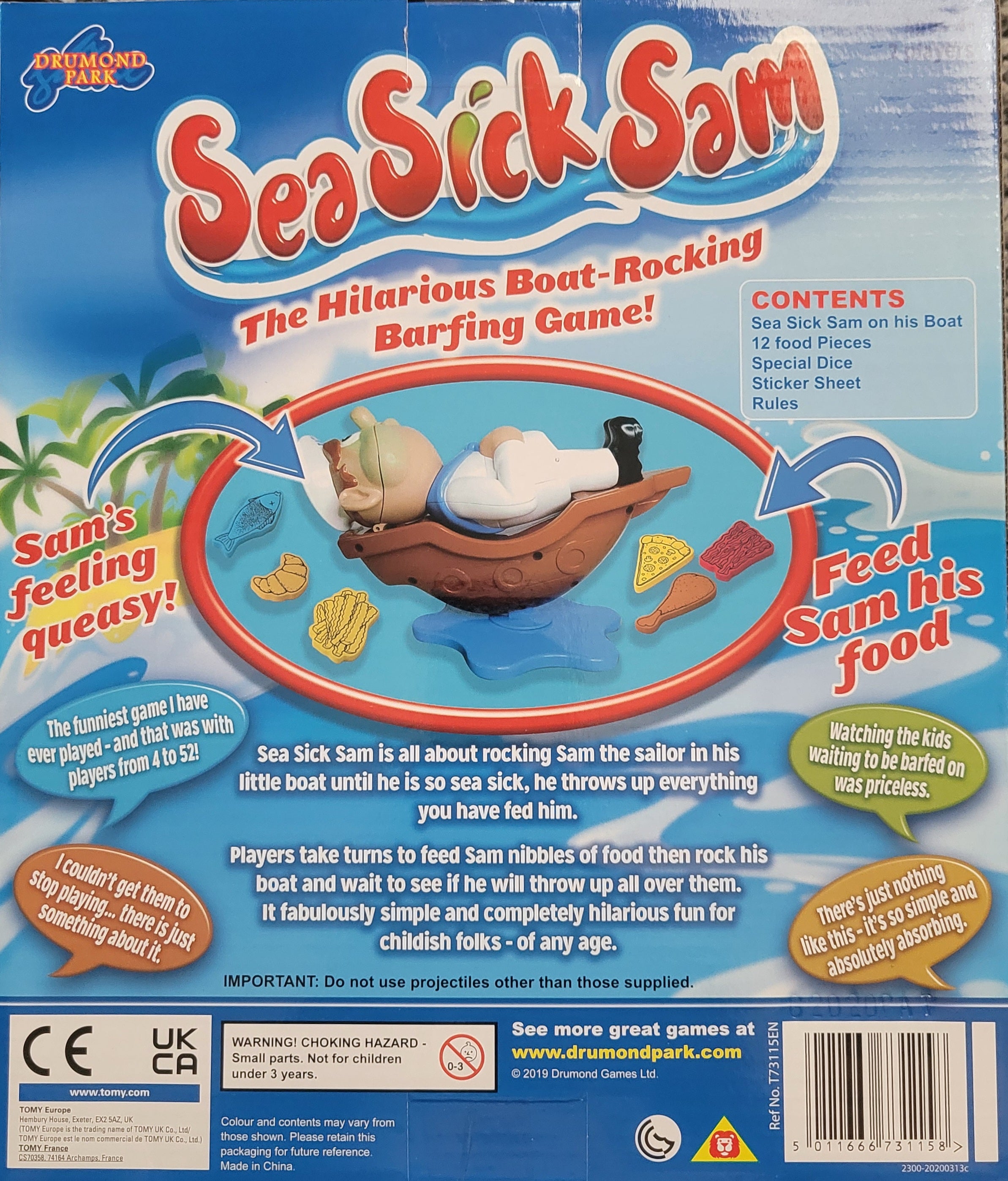 TOMY Sea Sick Sam family Game children kids game