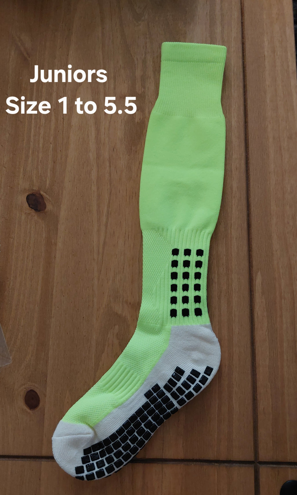 Long Junior Football Grip Socks New Size 1 to 5.5