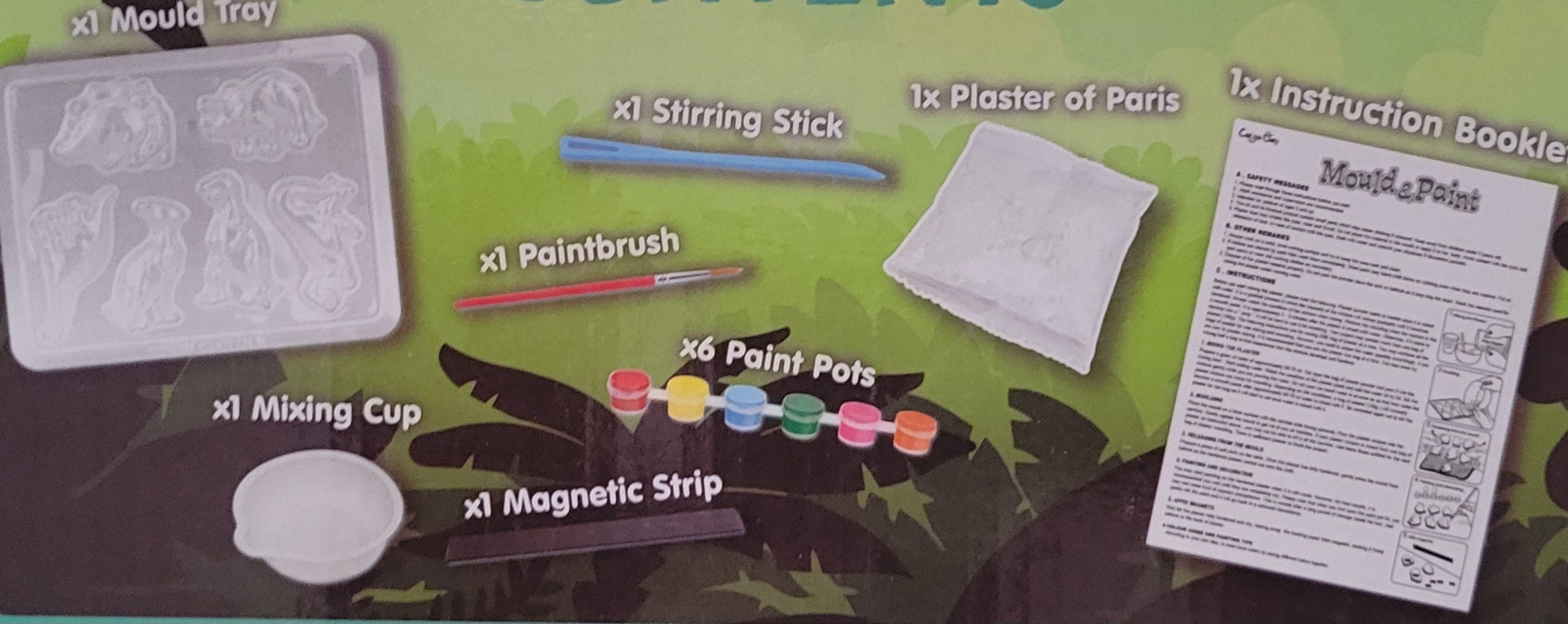 Paint & Mould DINOSAUR CRAFT Fridge Magnet Set DINO PREHISTORIC ART MAKE CREATE